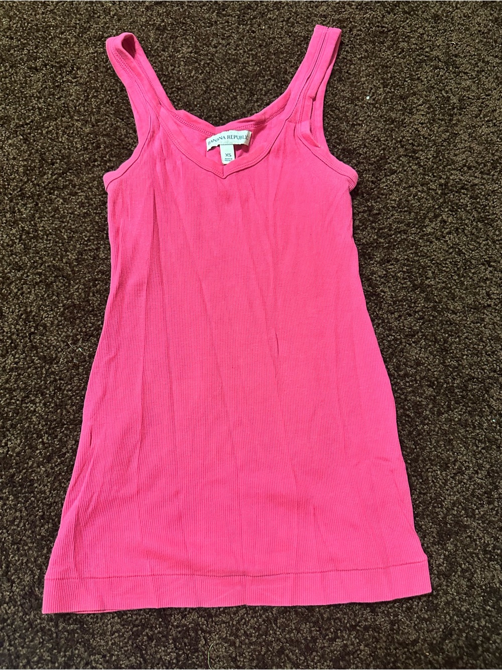 Banana Republic Hot Pink Ribbed Tank Dress